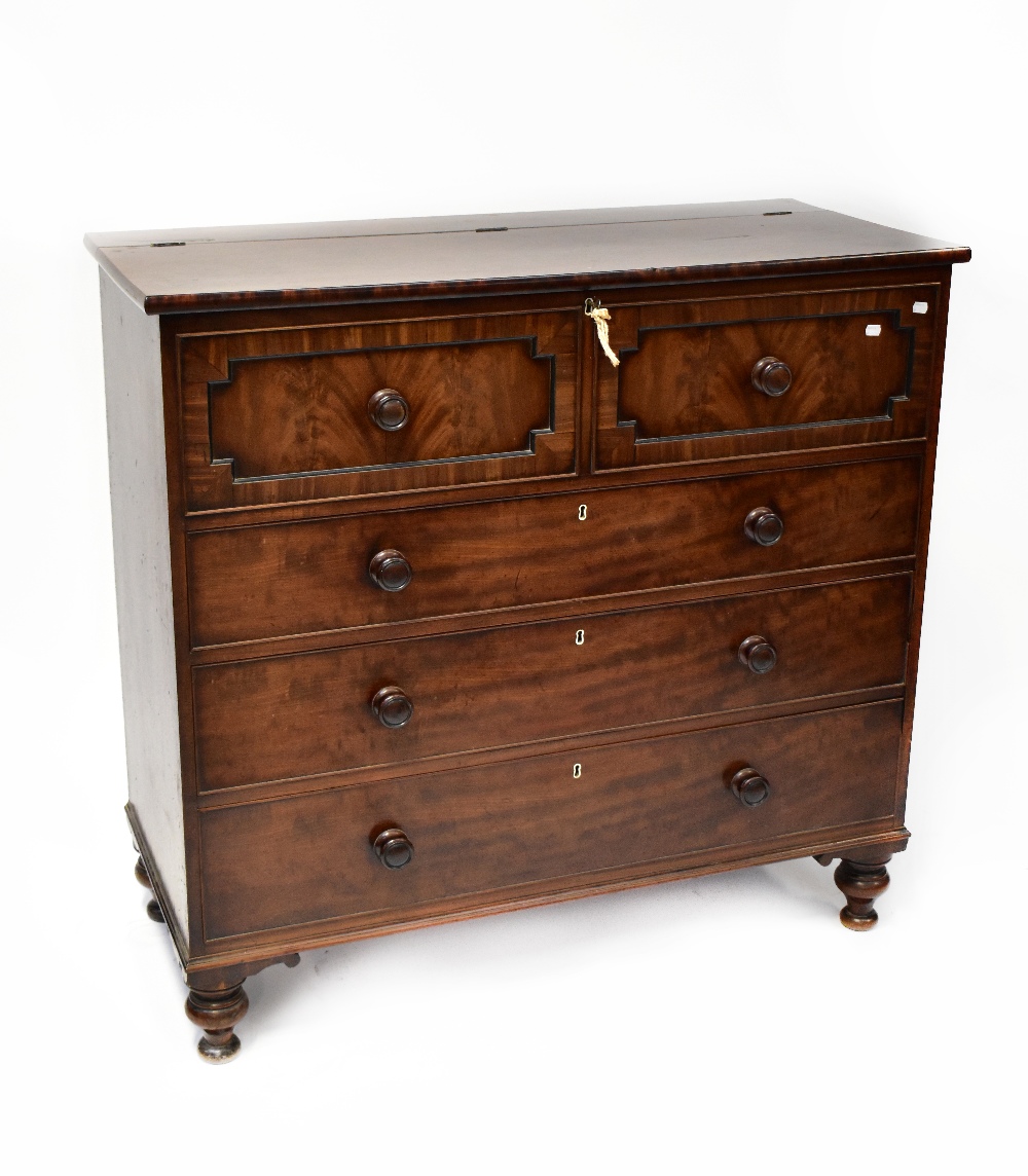 A 19th century mahogany Scottish chest of drawers,