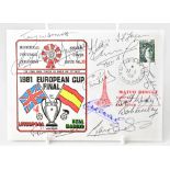 LIVERPOOL FOOTBALL CLUB; a commemorative first day cover, postmarked for 1981,