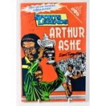 TENNIS; a single copy of Sports Legends 'Arthur Ashe' bearing the signature of the tennis star,