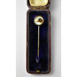 An early 20th century reverse painted Essex Crystal tie pin,