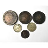 A George III 1797 cartwheel 2 pence, two George III 1797 cartwheel pennies,