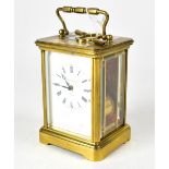 MATTHEW NORMAN; a brass cased carriage clock,