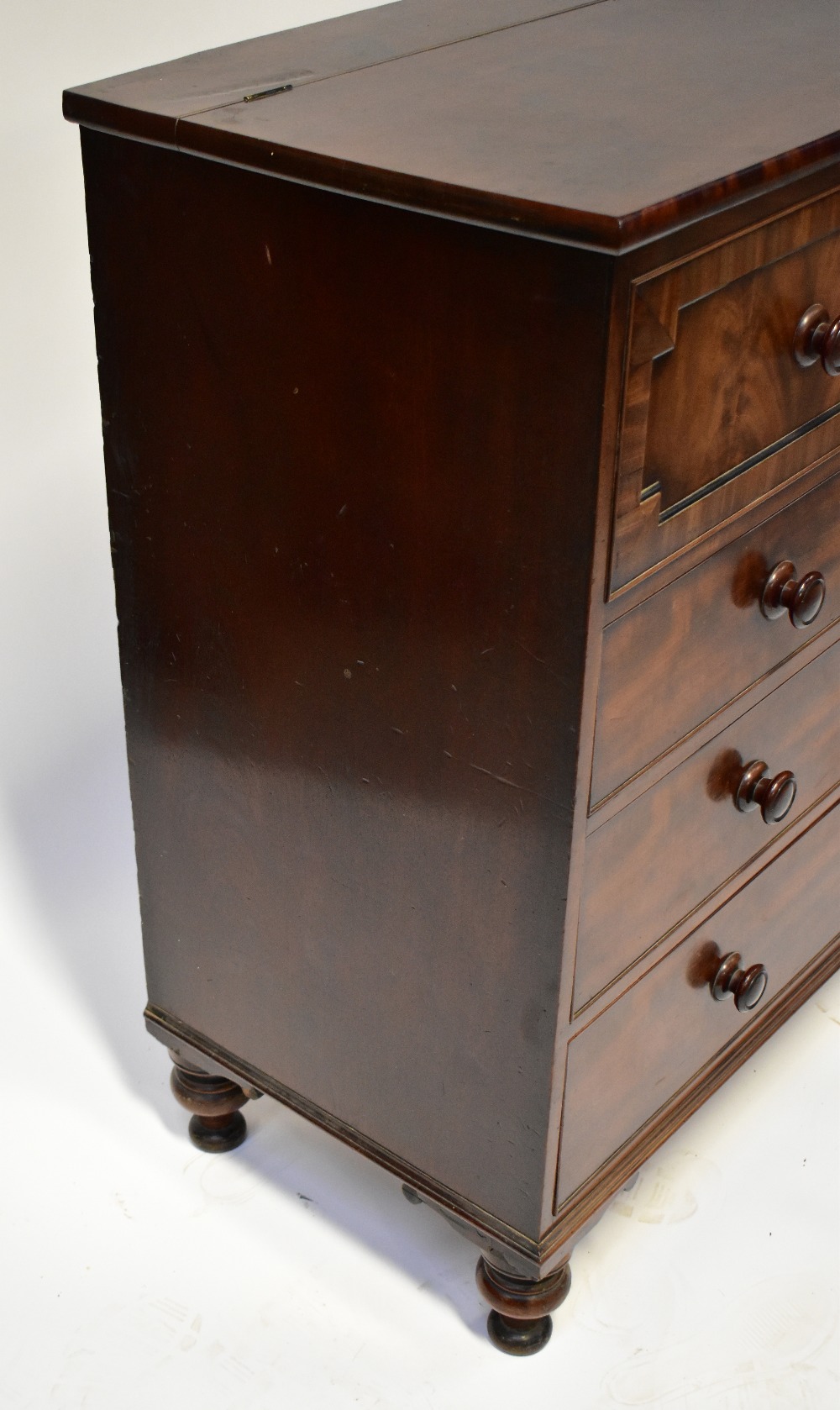 A 19th century mahogany Scottish chest of drawers, - Image 4 of 6