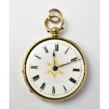 A vintage ladies' gold key wind pocket watch,