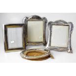 A pair of George V hallmarked silver Art Deco photograph frames, 30 x 23.