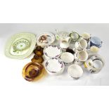 A quantity of Foley 'Ming Rose' tea and dinner ware to include a sandwich plate, large bowl, teapot,