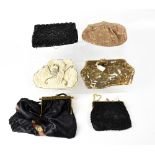 A large quantity of vintage and retro, mainly beaded, evening bags to include black jet examples,