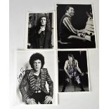 Four photographs bearing signatures, Leo Sayer, Labi Sifry, Steve Van Zandt and Michael Bolton (4).