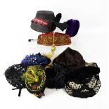 A large quantity of Victorian and Edwardian feathers and hat decoration to include ostrich plumes