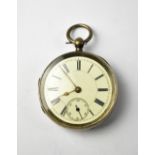 A hallmarked silver open face pocket watch,