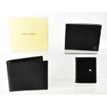 MONTBLANC MEISTERSTUCK; a small leather coin case with booklet, canvas pouch and box,