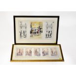 AFTER MARGARET CLARKSON; two pencil signed limited edition storyboard montage pictures,