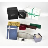 A quantity of watch and jewellery boxes to include Rolex and Tissot.