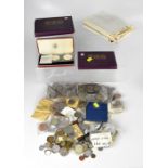 A quantity of mixed coins, mostly Victorian and pre-decimal, also some coin packs to include 1970,