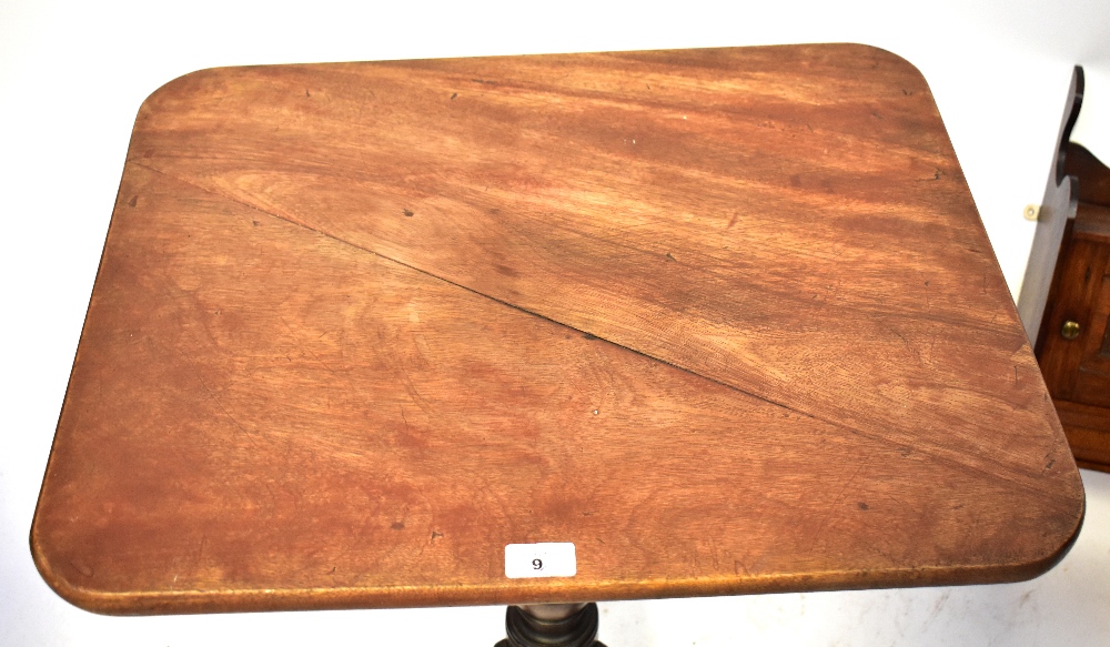 An early 19th century mahogany tripod table with tilt top and catch, - Image 2 of 3