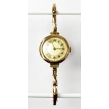 A ladies' vintage 9ct gold wristwatch,