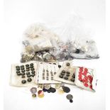 A large quantity of early/mid-20th century vintage buttons to include mother of pearl examples,