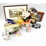 A collectors' lot comprising Brook Bond picture card albums, an Art Deco mantel clock,