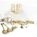 Various items of modern and vintage costume jewellery to include rings, silver bracelets,