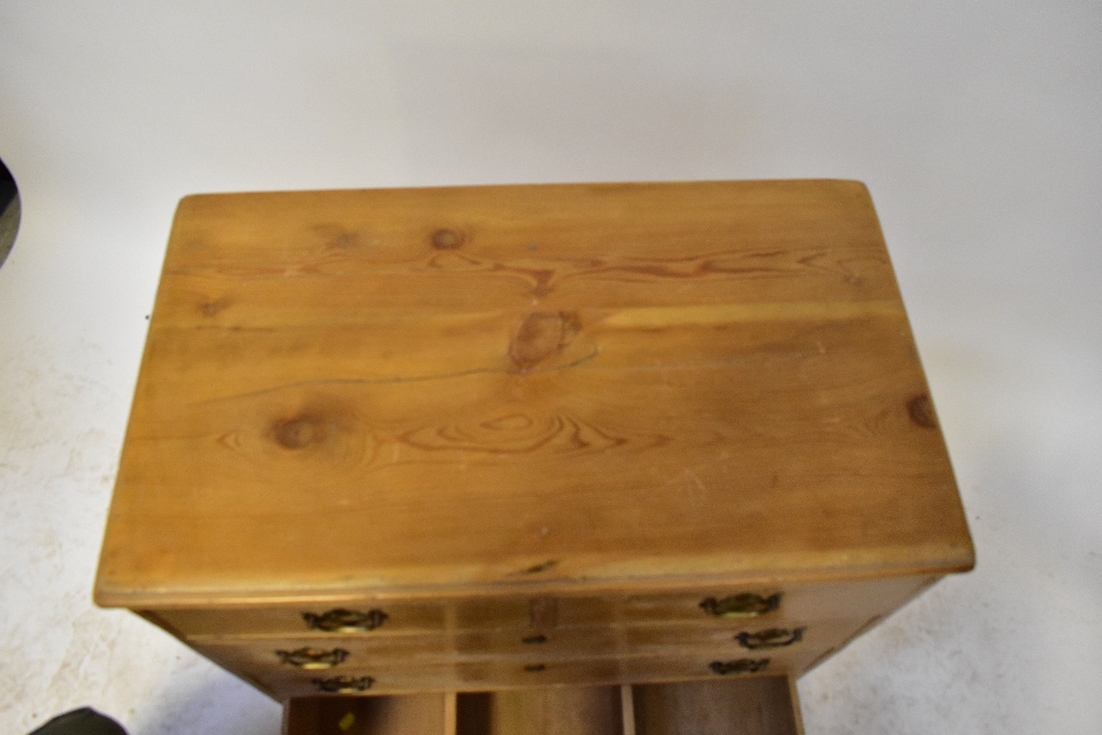 A vintage stripped pine chest of two small and two short drawers over three long drawers, - Image 2 of 2