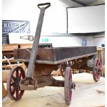 WITHDRAWN: A 'Criterion Davos' children's sleigh with metal runners, 25 x 90 x 35cm (af),