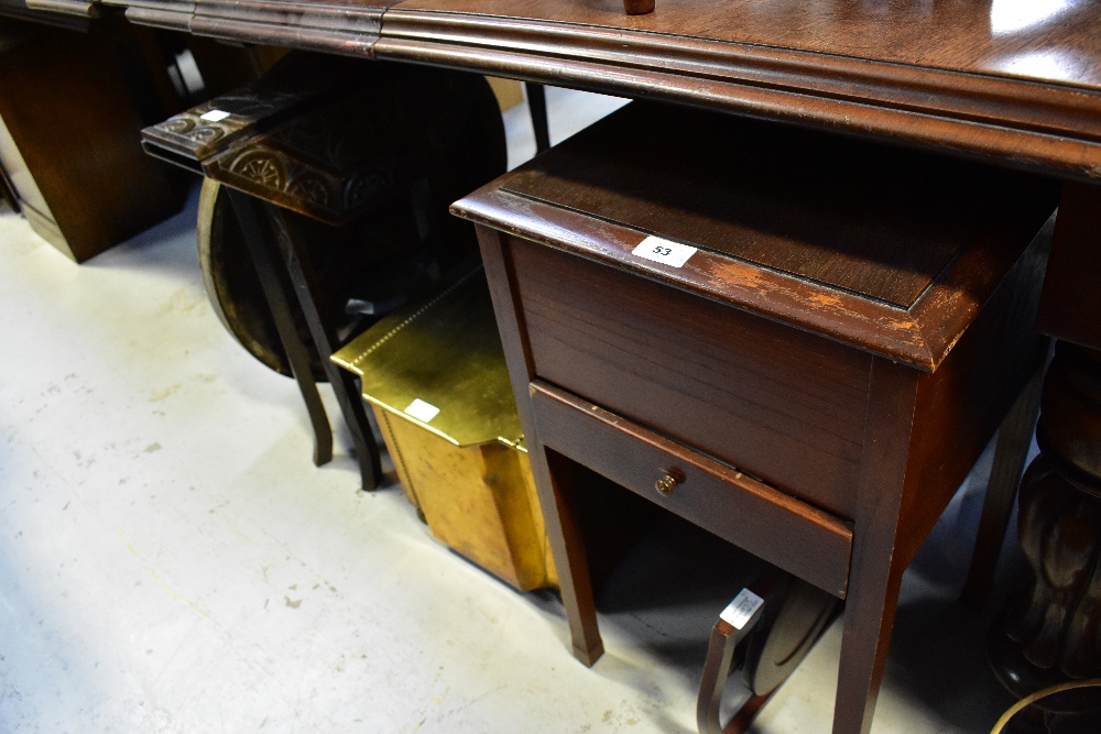 Various items of small furniture to include a sewing table and contents,