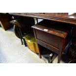 Various items of small furniture to include a sewing table and contents,