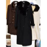 Six vintage ladies' full-length and three-quarter length coats,