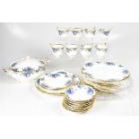 ROYAL ALBERT; 'Moonlight Rose' pattern dinner and tea service comprising twelve side plates,