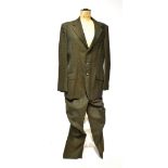 SAXON HAWK; a gentlemen's vintage jacket and pant set made with Pure New Wool,