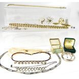 Various items of modern and vintage costume jewellery, to include fashion watches, earrings,