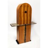 A modern fruitwood (possibly cherry) cocktail cabinet in the Art Deco style,