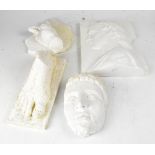 Four Renaissance-style plaster figures, the largest 35cm x 26cm (4).