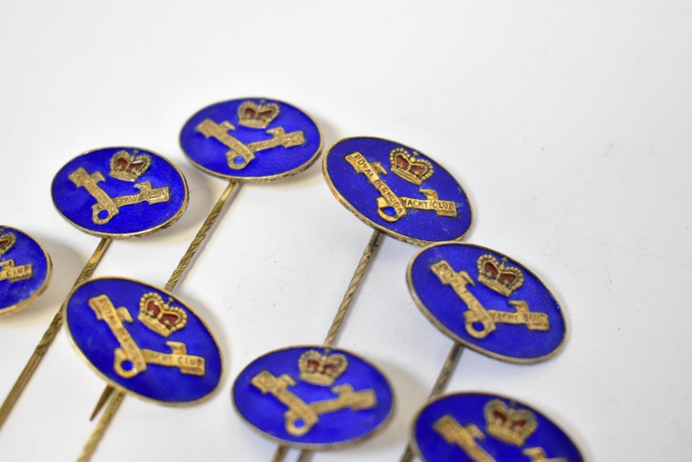 A set of eight Danish silver and enamel stick pins for the 'Royal Bermuda Yacht Club'. - Image 2 of 2