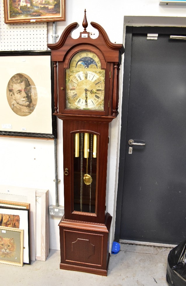 A Georgian-stye reproduction longcase clock,