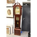 A Georgian-stye reproduction longcase clock,