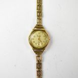 LIMIT; a ladies' vintage 9ct gold wristwatch,