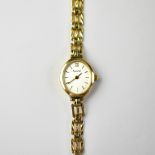 ACCURIST; a ladies' vintage 9ct gold wristwatch,