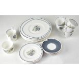 SUSIE COOPER; a contemporary part tea/dinner service 'Glen Mist' C1035, comprising dinner plates,