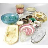 A quantity of mixed ceramics to include decorative plates, Adderley Fine Bone China,