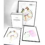 Three original Chanel 'Chance' perfume shop posters, each 82 x 61cm, both framed and a 'Chanel No.