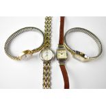 Four ladies' vintage wristwatches to include a 9ct gold Chateau example,