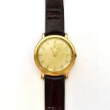 OMEGA; a circa 1962 gentlemen's gold plated and stainless steel manual wind wristwatch, 32mm.