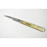 An early 19th century hallmarked silver fruit knife,