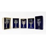 A group of five limited edition Stuart Crystal and Whitefriars souvenir goblets, comprising no.