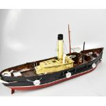 A remote control model of 'The Titan, London' single funnel tug boat,