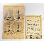 WILLIAM LIONEL WYLLIE (1981-1931); four pencil and watercolour studies of lighthouses, no's.