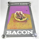 FRANCIS BACON; a poster for 'Galerie Maeght' featuring the artist's work and bearing his signature,