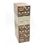 Four index drawer cabinets, each containing four index drawers, each 28 x 51 x 35.5cm (4).