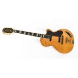 A 1959 Hofner Club 60 semi-acoustic guitar in natural blonde finish, SN:230.